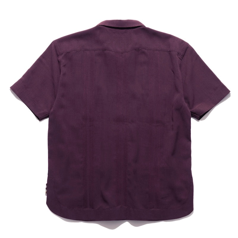 ROARK S/Sシャツ GONZO CUBA S/S バーガンディ 商品画像 背面