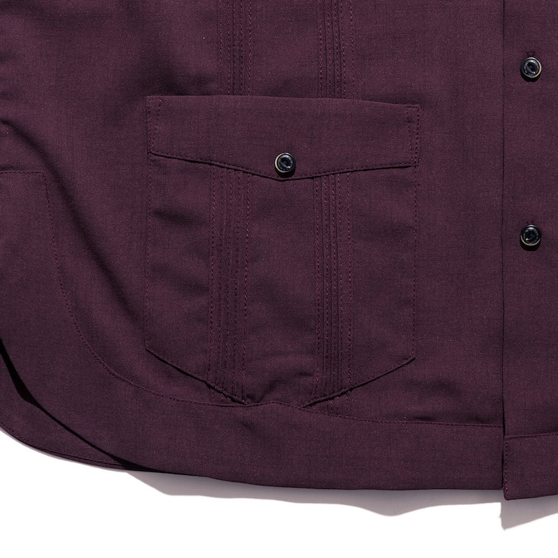 ROARK S/Sシャツ GONZO CUBA S/S バーガンディ 商品画像 裾ポケット