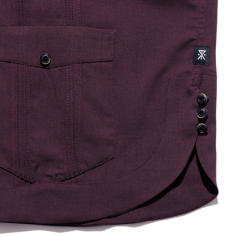 ROARK S/Sシャツ GONZO CUBA S/S バーガンディ 商品画像 裾サイド