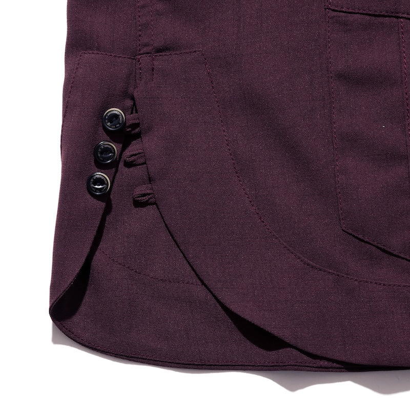 ROARK S/Sシャツ GONZO CUBA S/S バーガンディ 商品画像 裾サイド 2