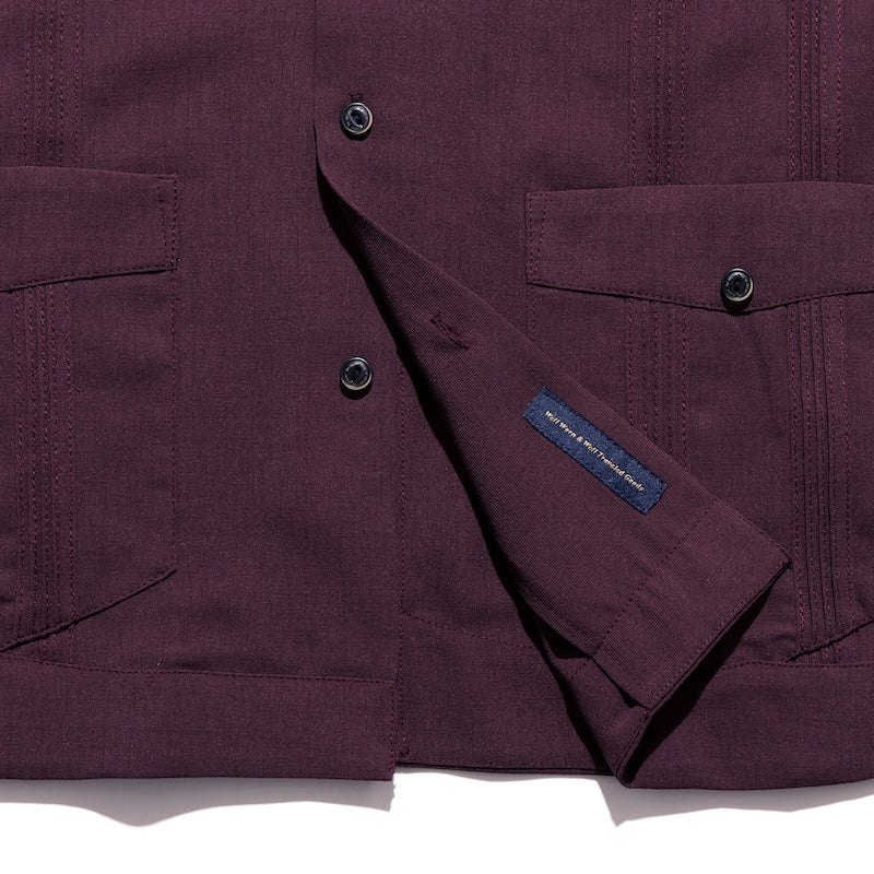 ROARK S/Sシャツ GONZO CUBA S/S バーガンディ 商品画像 裾