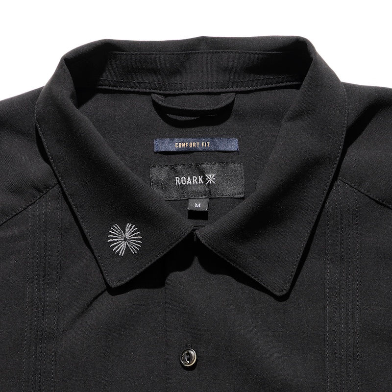 ROARK S/Sシャツ GONZO CUBA S/S ブラック 商品画像 襟