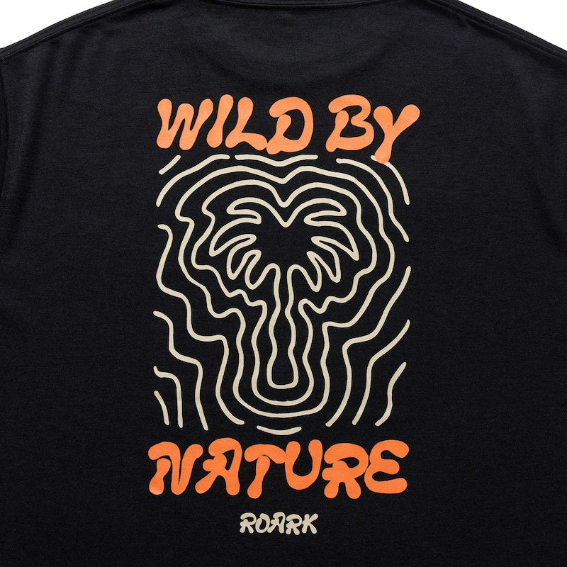 ROARK Tシャツ WILD BY NATURE DriRelease TEE ブラック 商品画像 クローズアップ 3