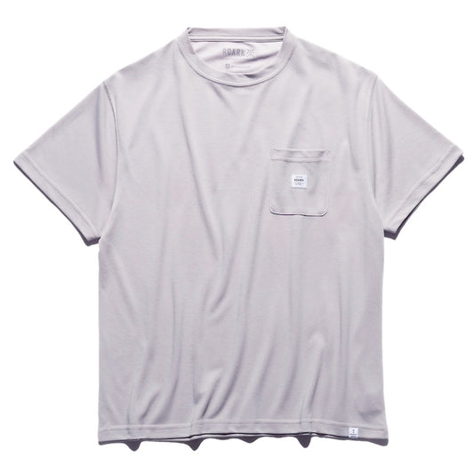 ROARK Tシャツ LABEL POCKET DriRelease TEE グレー 商品画像 正面