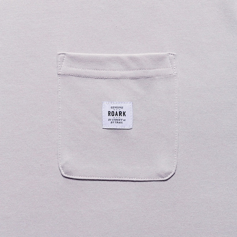 ROARK Tシャツ LABEL POCKET DriRelease TEE グレー 商品画像 ポケット