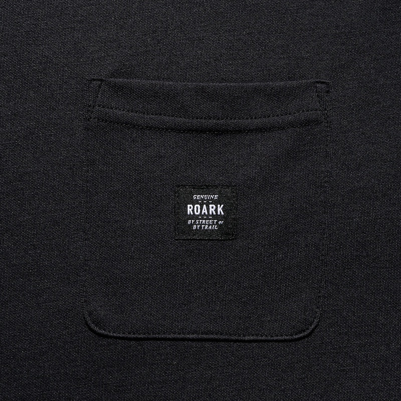 ROARK Tシャツ LABEL POCKET DriRelease TEE ブラック 商品画像 ポケット