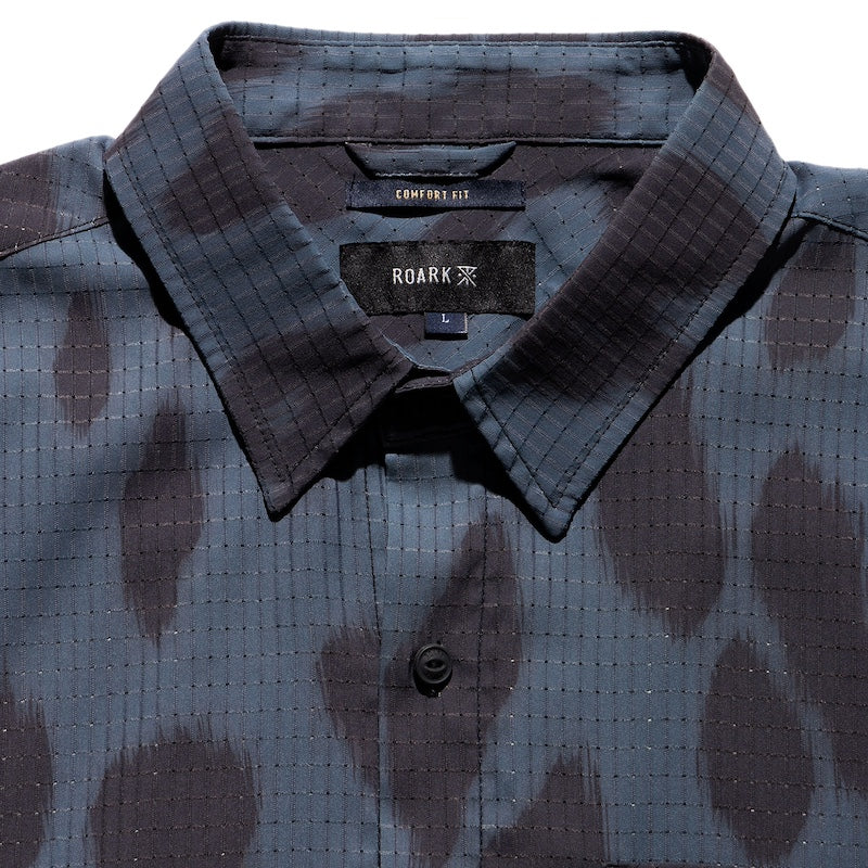 ROARK S/Sシャツ SEA LEOPARD BLESS UP S/S (Sea Leopard Orion) 商品画像 襟