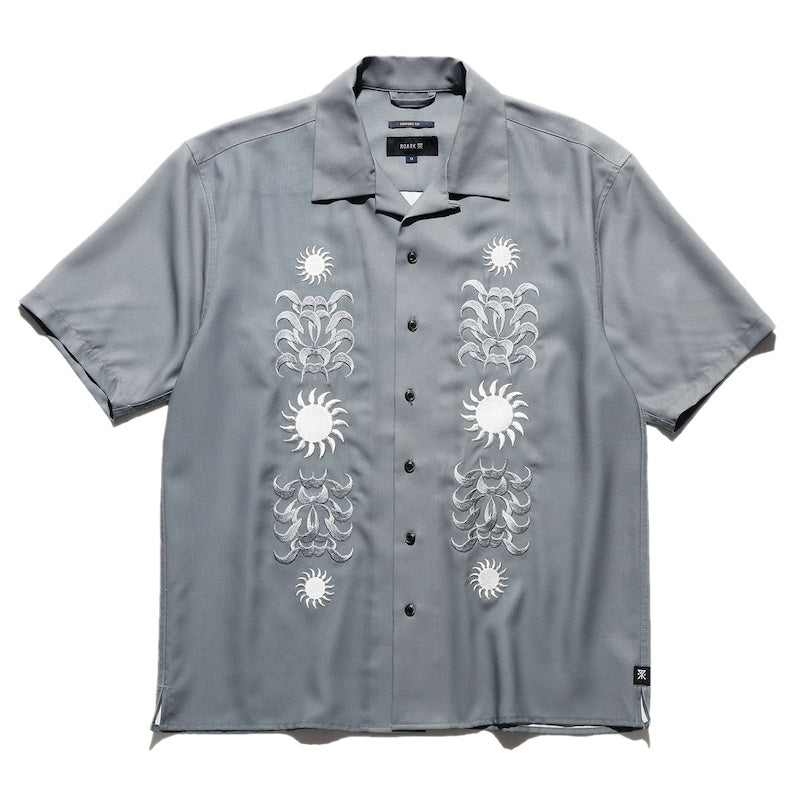 ROARK S/Sシャツ PALM EMBROIDERY GONZO S/S (Moon) 商品画像 正面