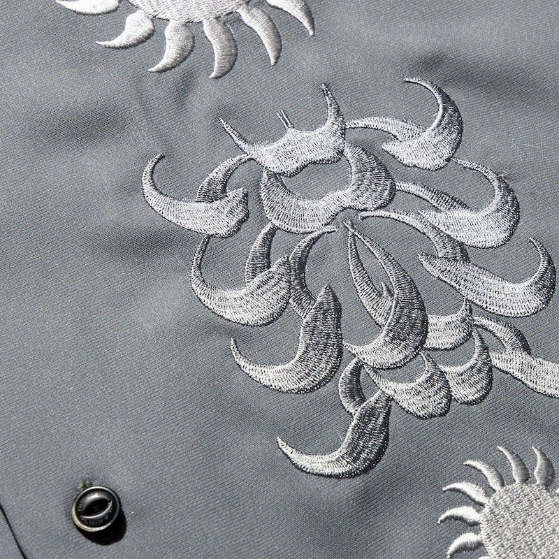 ROARK S/Sシャツ PALM EMBROIDERY GONZO S/S (Moon) 商品画像 刺繍