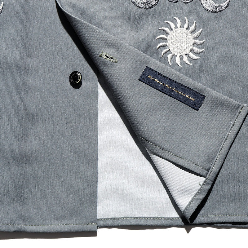 ROARK S/Sシャツ PALM EMBROIDERY GONZO S/S (Moon) 商品画像 裾