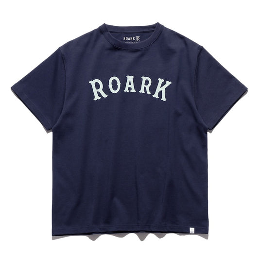 ROARK Tシャツ MEDIEVAL LOGO 14oz H/W TEE ネイビー 商品画像 正面