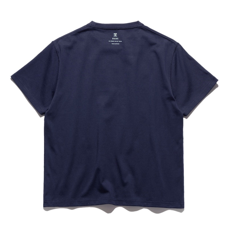 ROARK Tシャツ MEDIEVAL LOGO 14oz H/W TEE ネイビー 商品画像 背面