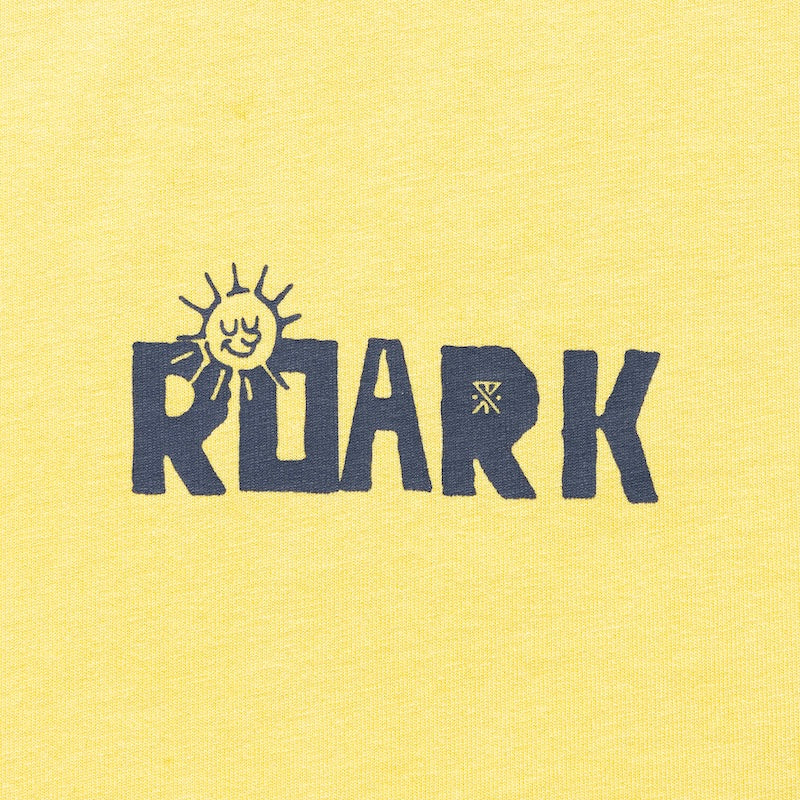 ROARK Tシャツ CLOUD 9 WELL WORN TEE イエロー 商品画像 フロントプリント