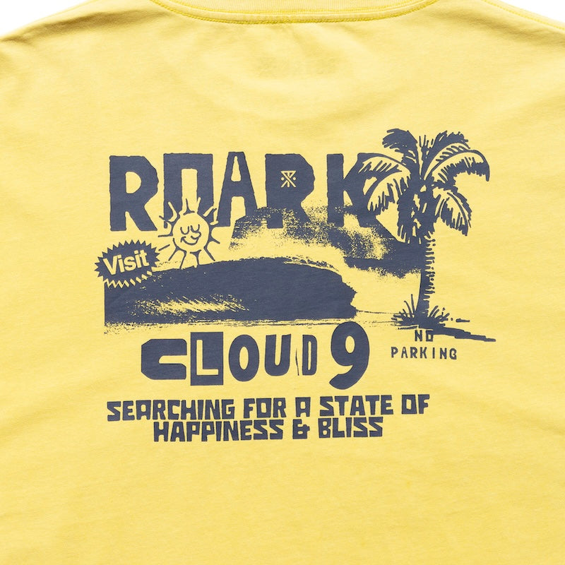 ROARK Tシャツ CLOUD 9 WELL WORN TEE イエロー 商品画像 バックプリント