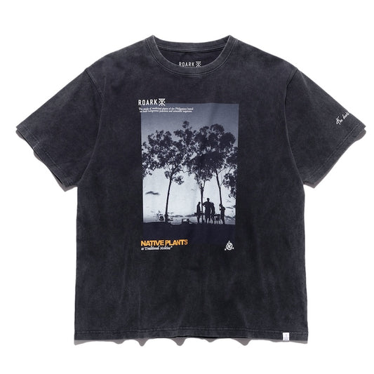 ROARK Tシャツ NATIVE PLANTS WELL WORN TEE ブラック 商品画像 正面