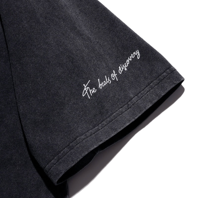 ROARK Tシャツ NATIVE PLANTS WELL WORN TEE ブラック 商品画像 袖プリント