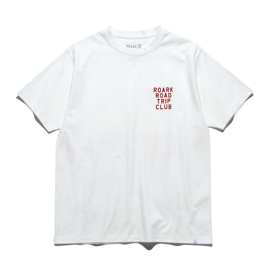 ROARK Tシャツ ROAD TRIP CLUB FINE TECH DRY TEE ホワイト 商品画像 正面