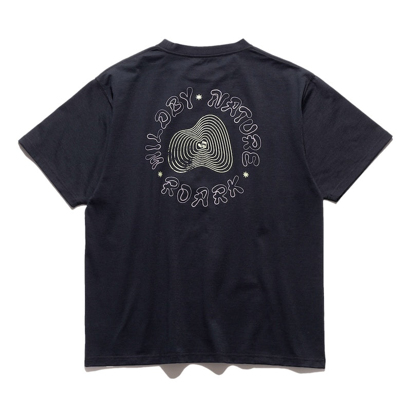 ROARK Tシャツ WILD BY NATURE FINE TECH DRY TEE ブラック 商品画像 背面
