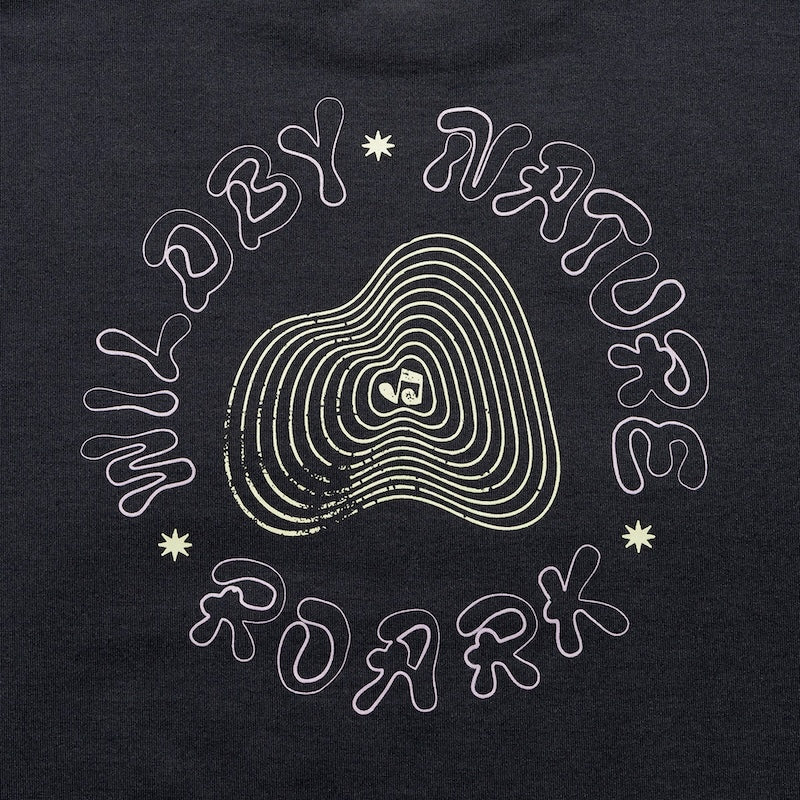 ROARK Tシャツ WILD BY NATURE FINE TECH DRY TEE ブラック 商品画像 バックプリント