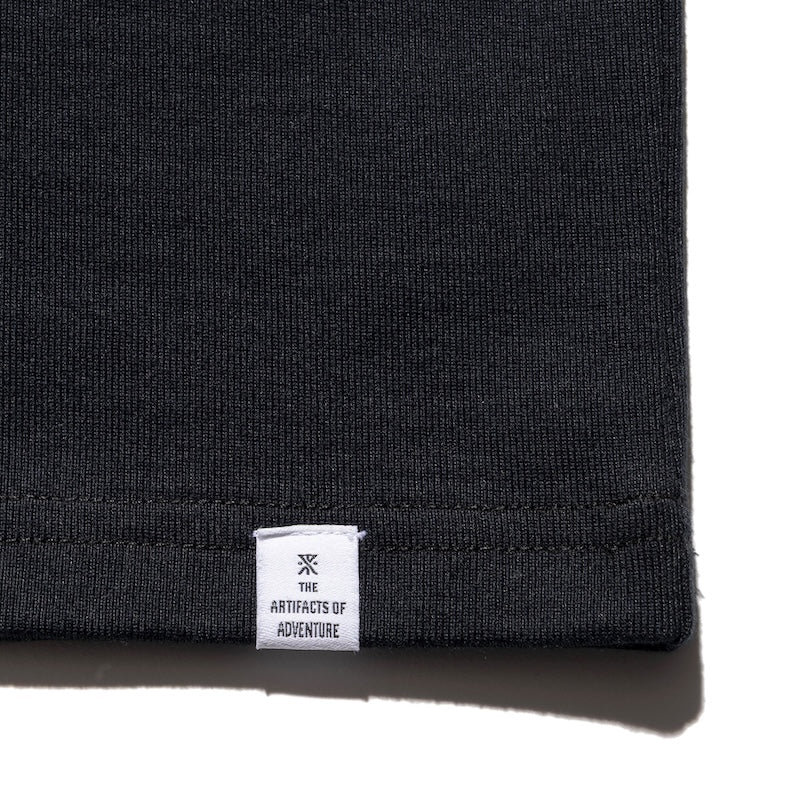 ROARK Tシャツ WILD BY NATURE FINE TECH DRY TEE ブラック 商品画像 裾
