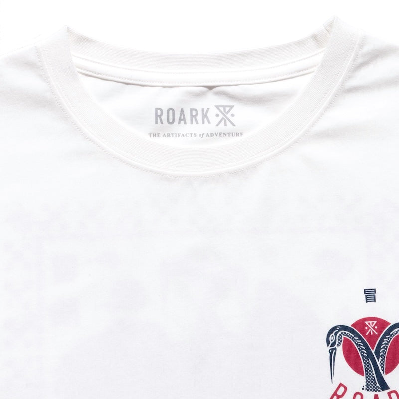 ROARK Tシャツ CRANE S/S TEE ホワイト 商品画像 首元
