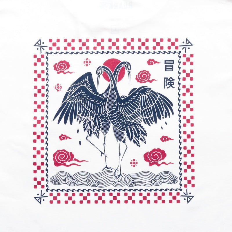 ROARK Tシャツ CRANE S/S TEE ホワイト 商品画像 バックプリント