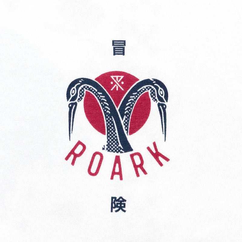 ROARK Tシャツ CRANE S/S TEE ホワイト 商品画像 フロントプリント