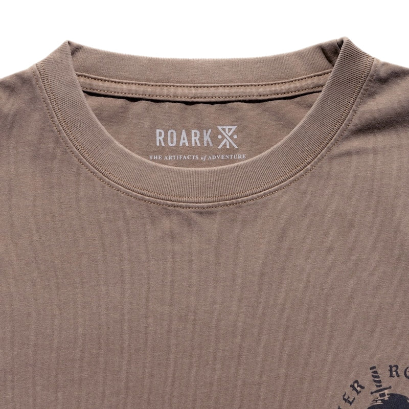 ROARK Tシャツ A.O.A.R S/S TEE ブラウン 商品画像 首元