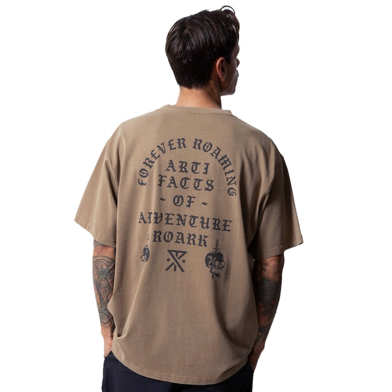 ROARK Tシャツ A.O.A.R S/S TEE ブラウン 着用画像 背面