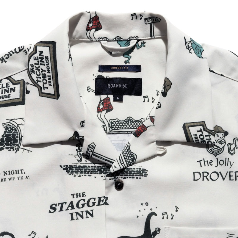 ROARK S/Sシャツ CHARMED CIRCLE GONZO S/S SHIRTS ホワイト 商品画像 襟