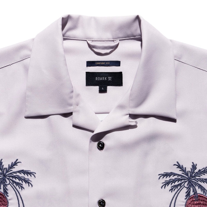 ROARK S/Sシャツ STAR CROSSED GONZO S/S SHIRTS (Dusty Lilac) 商品画像 襟