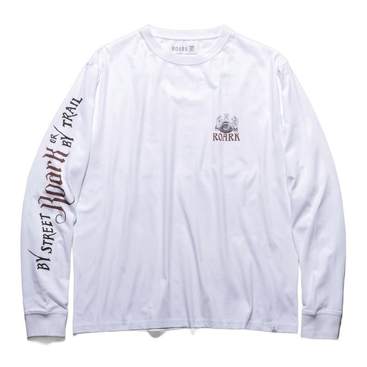 ROARK L/STシャツ READING RITUAL L/S TEE ホワイト 商品画像 正面