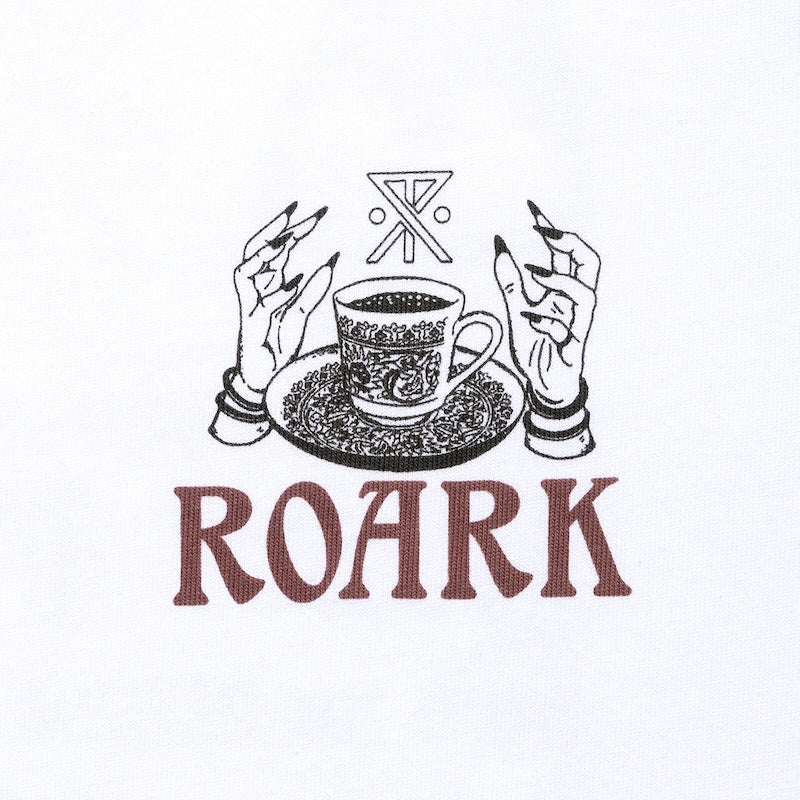 ROARK L/STシャツ READING RITUAL L/S TEE ホワイト 商品画像 フロントプリント