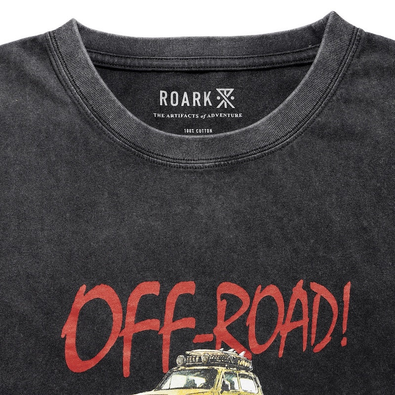 ROARK L/STシャツ OFF ROAD WELL WORN L/S TEE ブラック 商品画像 首元