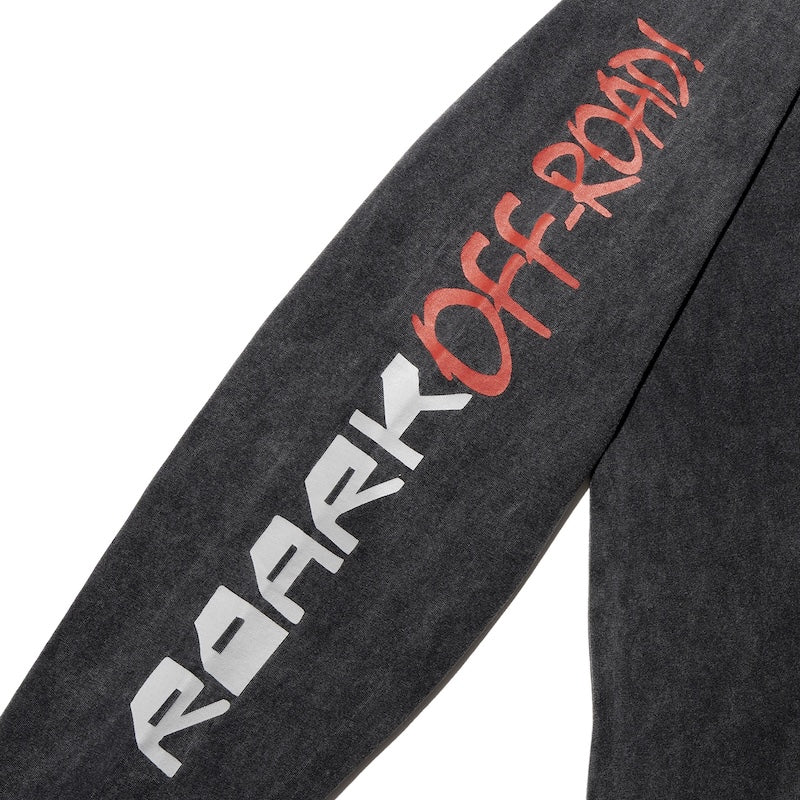 ROARK L/STシャツ OFF ROAD WELL WORN L/S TEE ブラック 商品画像 袖プリント