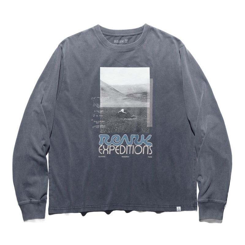 ROARK L/STシャツ ELEVATED WELL WORN L/S TEE デザートネイビー 商品画像 正面