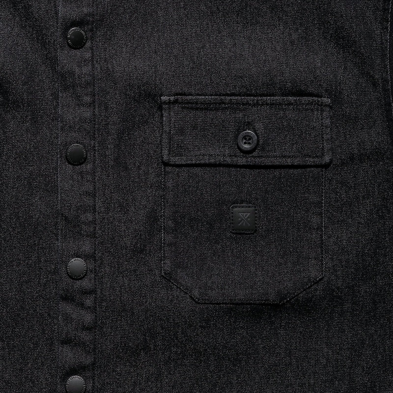 ROARK L/Sシャツ NORDSMAN DENIM SHIRT ブラック 商品画像 クローズアップ 2