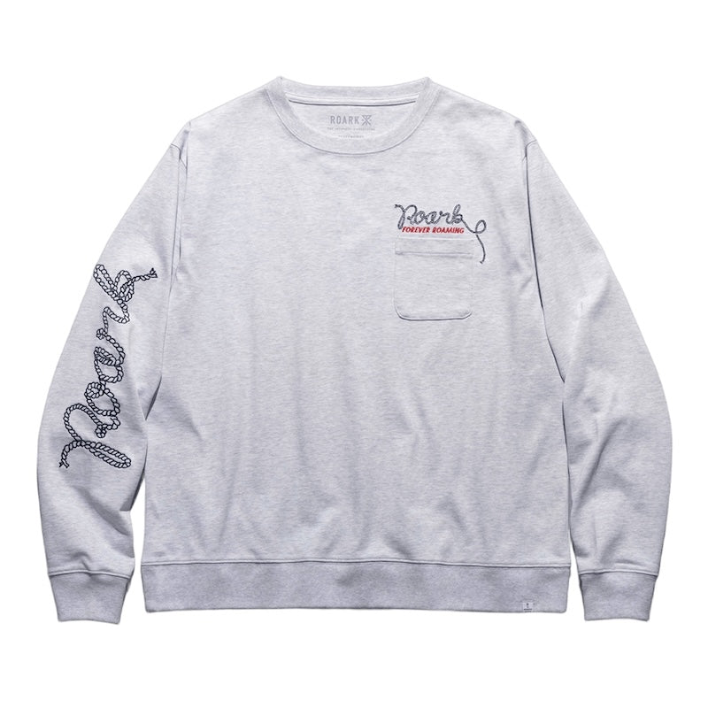ROARK L/STシャツ ROAMING 14oz H/W L/S TEE グレー 商品画像 正面