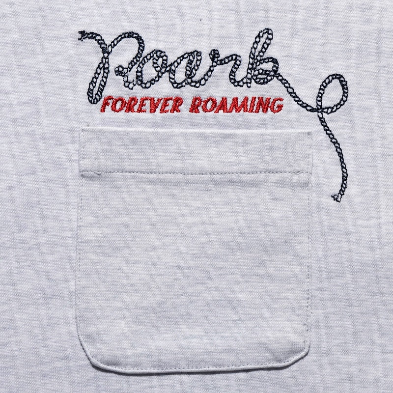 ROARK L/STシャツ ROAMING 14oz H/W L/S TEE グレー 商品画像 胸ポケット