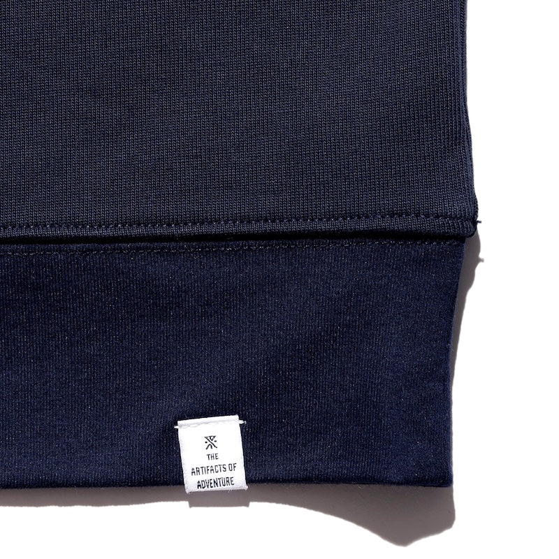 ROARK L/STシャツ ROAMING 14oz H/W L/S TEE ネイビー 商品画像 裾