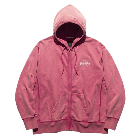 ROARK ジップパーカー SIGN WRITER F/Z HOOD SWEAT (Rusty Red) 商品画像 正面
