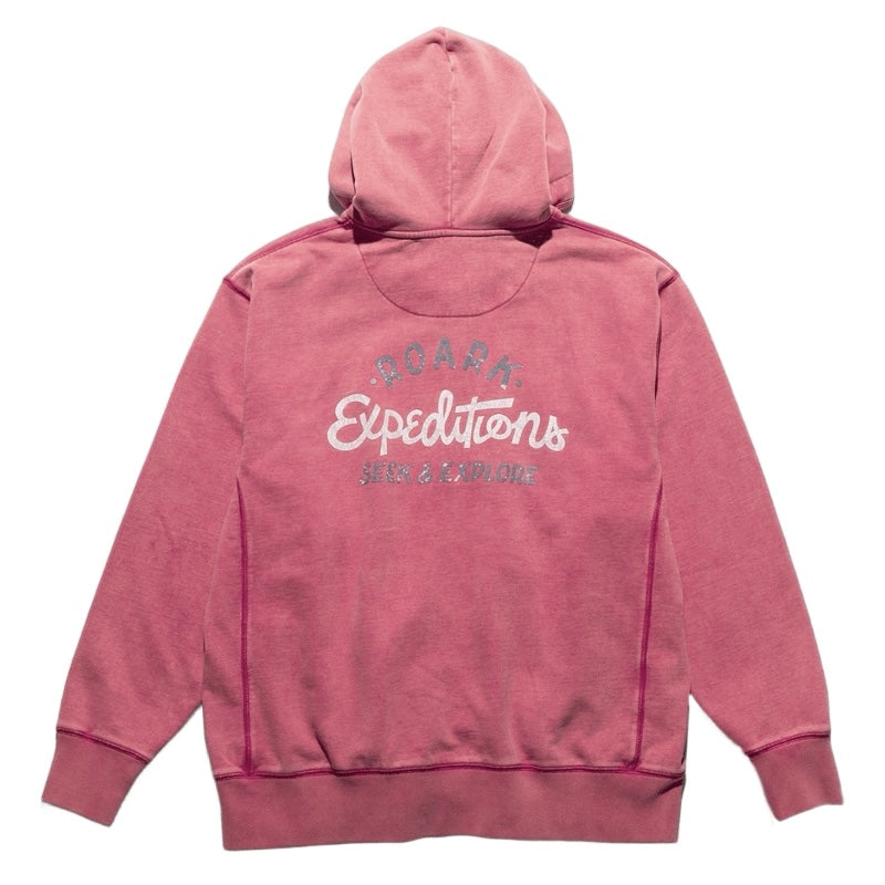 ROARK ジップパーカー SIGN WRITER F/Z HOOD SWEAT (Rusty Red) 商品画像 背面