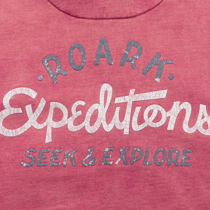 ROARK ジップパーカー SIGN WRITER F/Z HOOD SWEAT (Rusty Red) 商品画像 バックプリント