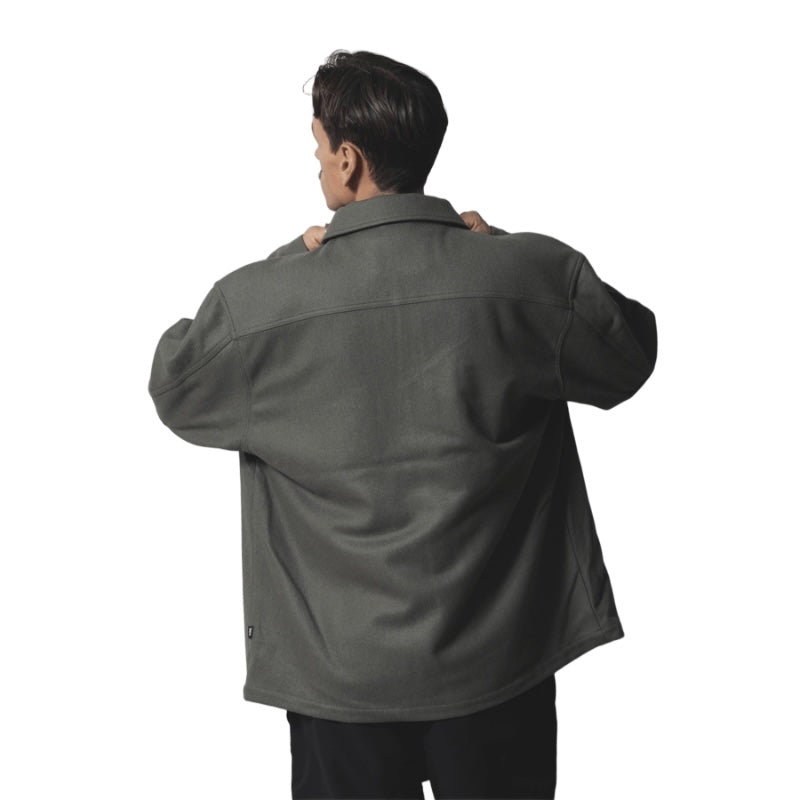 ROARK L/Sシャツ NORDSMAN CPO SHIRT (Cactus) 着用画像 背面