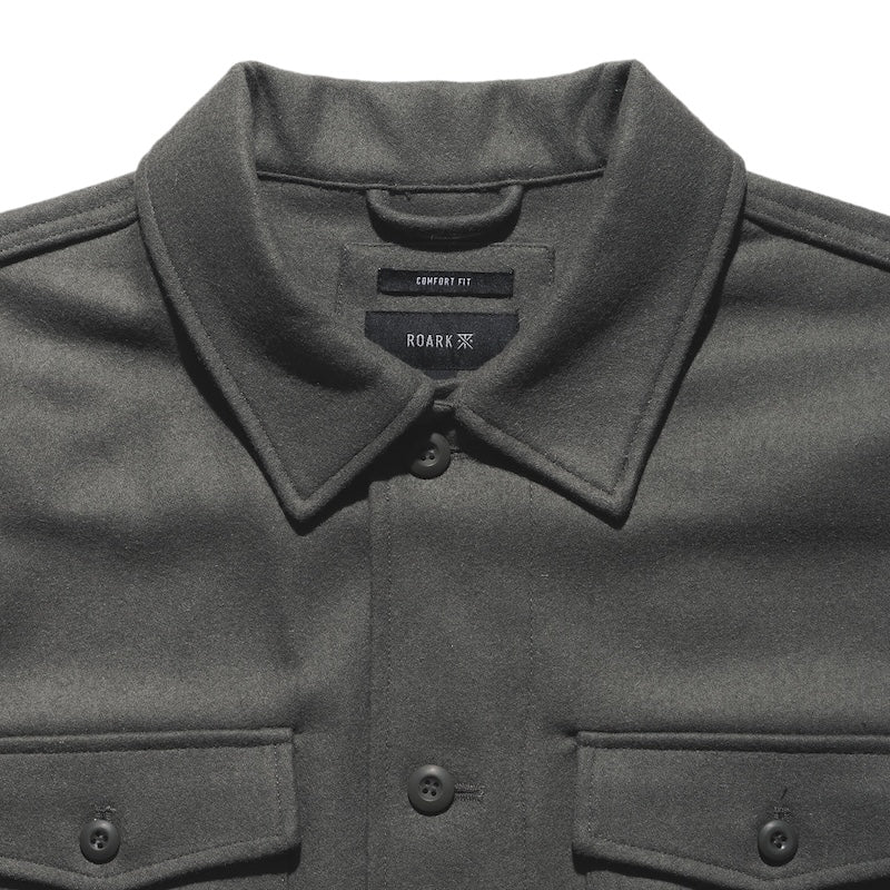 ROARK L/Sシャツ NORDSMAN CPO SHIRT (Cactus) 商品画像 襟