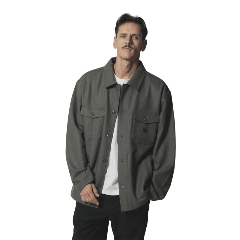 ROARK L/Sシャツ NORDSMAN CPO SHIRT (Cactus) 着用画像 正面