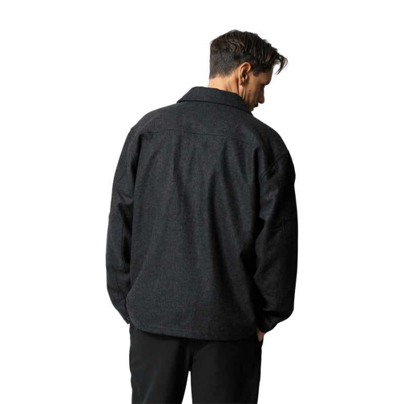 ROARK L/Sシャツ NORDSMAN CPO SHIRT (Jet Black) 着用画像 背面