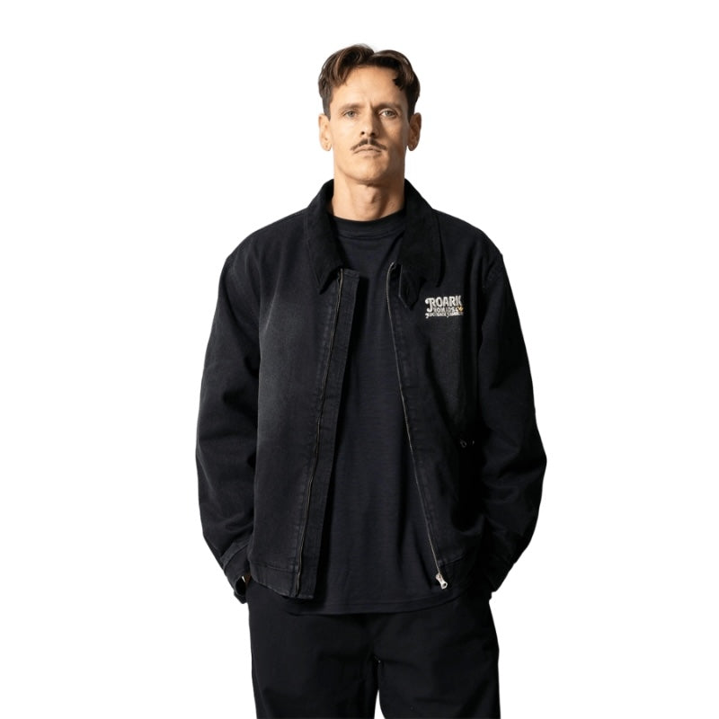 ROARK ジャケット CONVOY JACKET (Black) 着用画像 正面 1