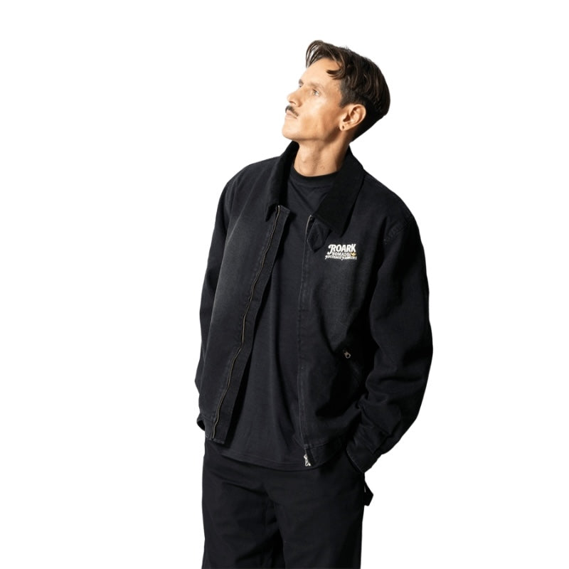 ROARK ジャケット CONVOY JACKET (Black) 着用画像 正面 2
