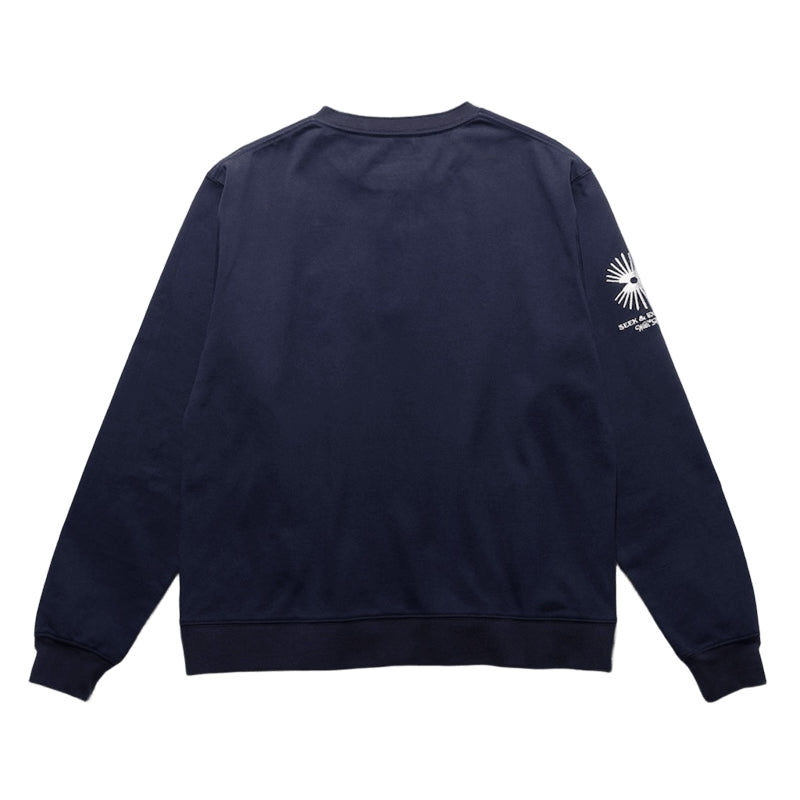 ROARK L/STシャツ ROAMING 14oz H/W HENLY NECK L/S TEE ネイビー 商品画像 背面
